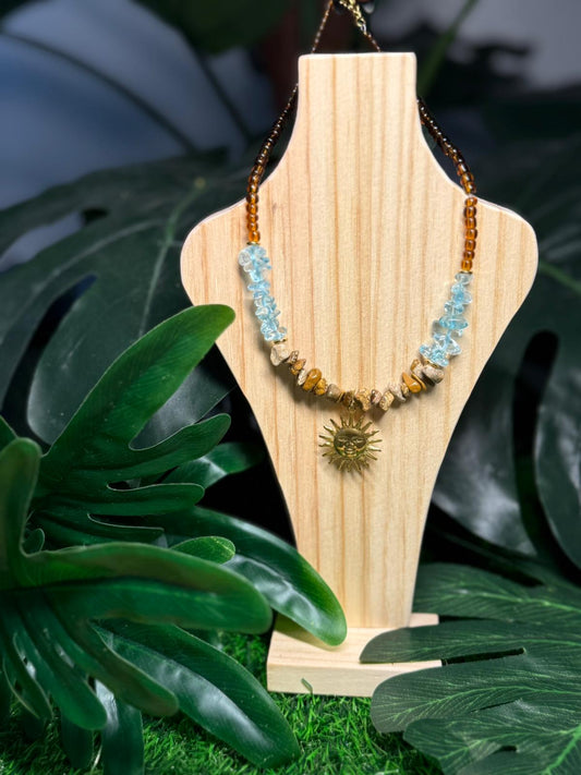 Collar Piedras y Cristal